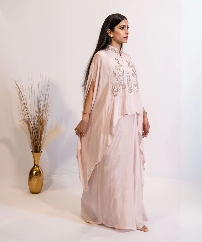 Champagne Mist Hand-Embellished 3-Piece Co-ord Set