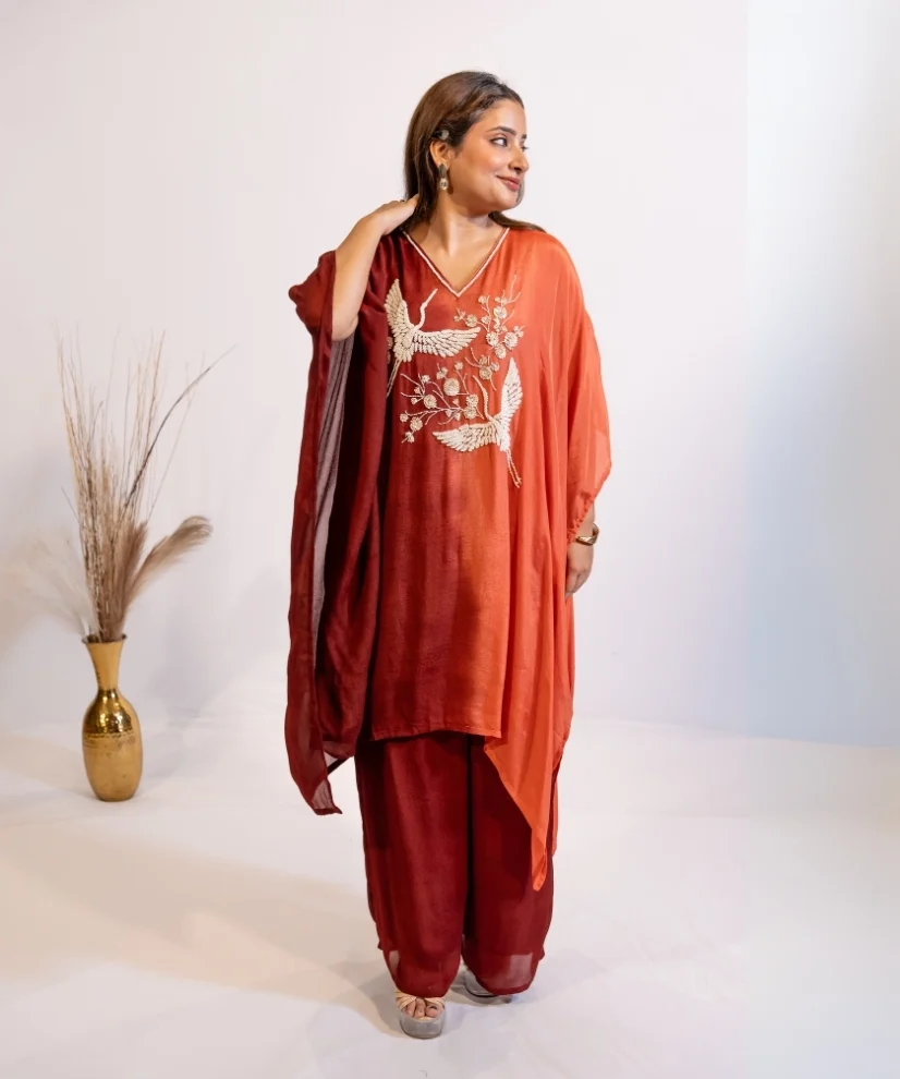 Rust & Red Ombre Shaded Co-ord Set