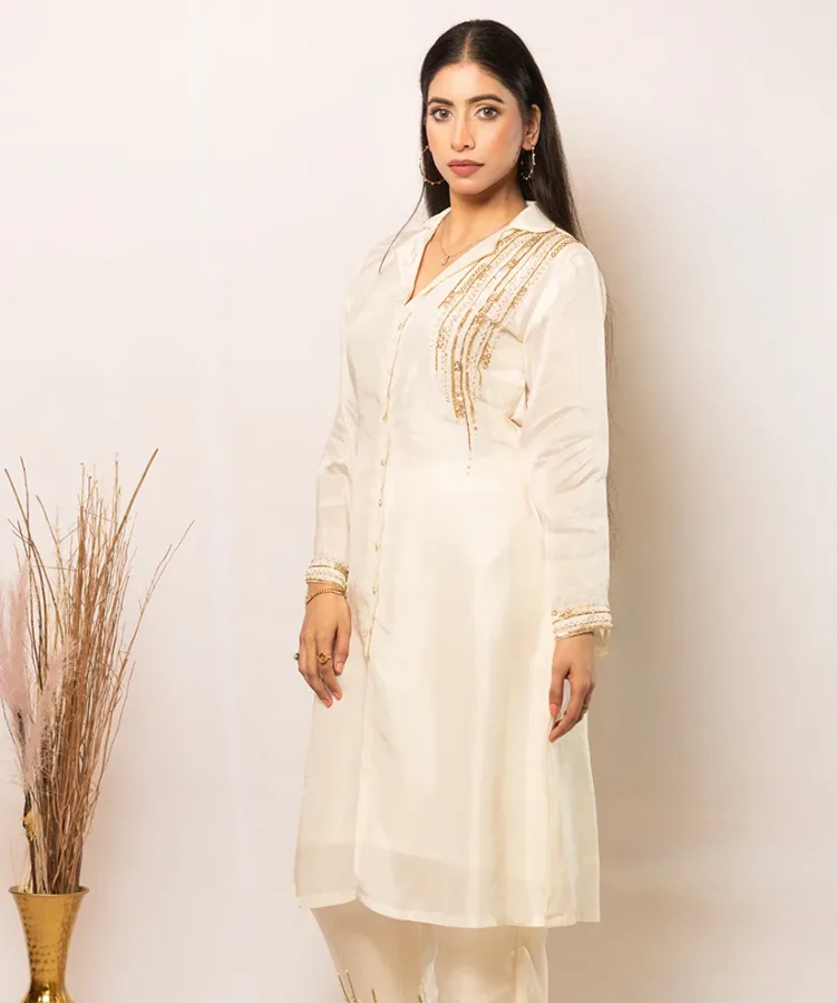 Ivory Lumina Silk Co-ord Set